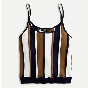 JCrew Sweater top in stripe - NAVY IVORY LIGHT PECAN